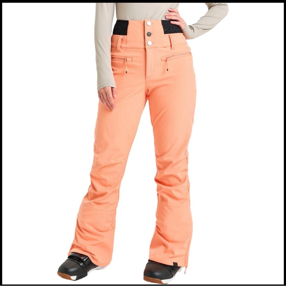 Roxy Women's High waist snow pants Peach/orange  Snow ski/snowboard pants